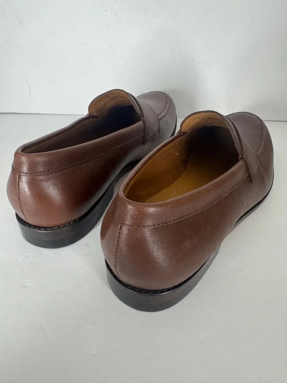 New J. CREW Classic Leather Penny Loafers Burnished Brown Size 11.5 $198 BW677
